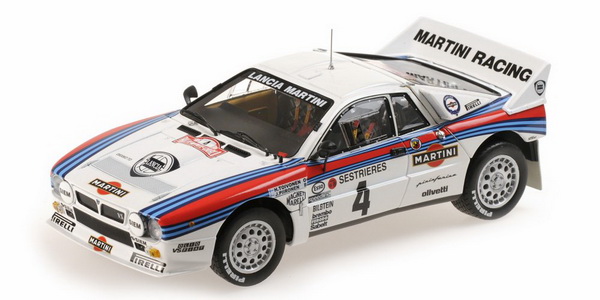 Модель 1:18 Lancia Rally 037 №4 «Martini» Rallye Monte-Carlo (Henri Pauli Toivonen - Juha Piironen)