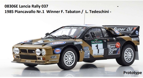 Lancia Rally 037 1985 Piancavallo #1 08306E Модель 1:18
