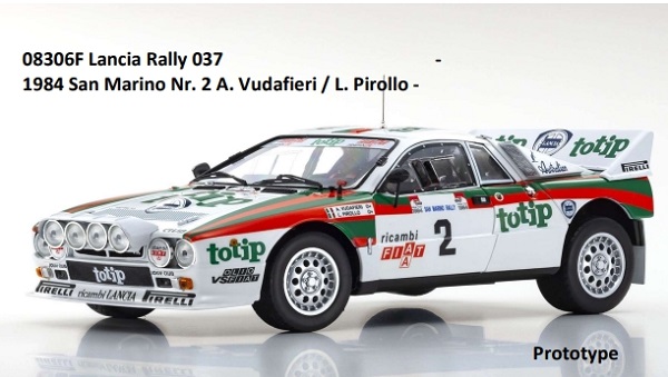 Lancia Rally 037 1984 San Marino #2 08306F Модель 1:18