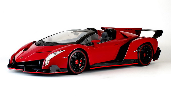 Модель 1:18 Lamborghini Veneno Roadster - red met/red line