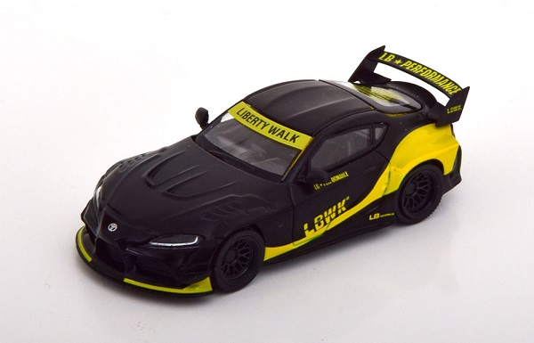 Модель 1:64 Toyota GR Supra LB Works black yellow