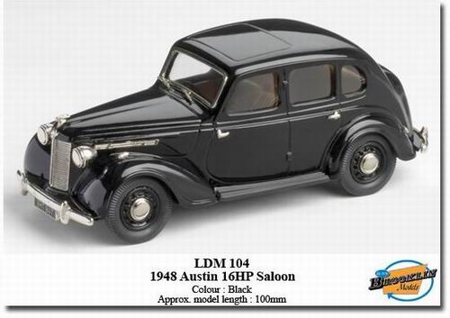 austin 16hp saloon - black LDM104 Модель 1:43