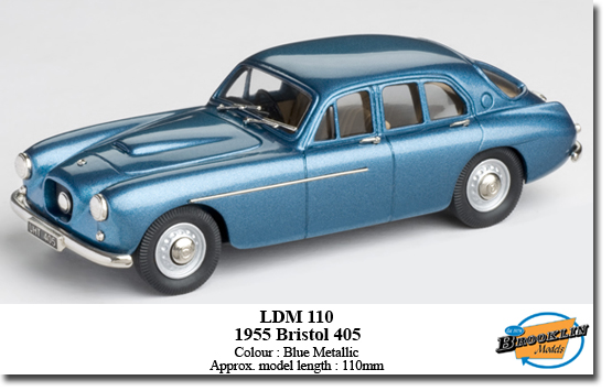 bristol 405 - blue met LDM110 Модель 1:43