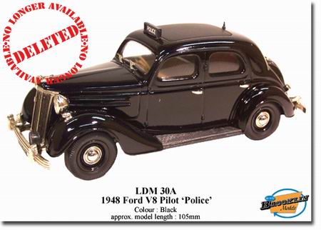 ford v8 pilot "police" - black LDM30A Модель 1:43