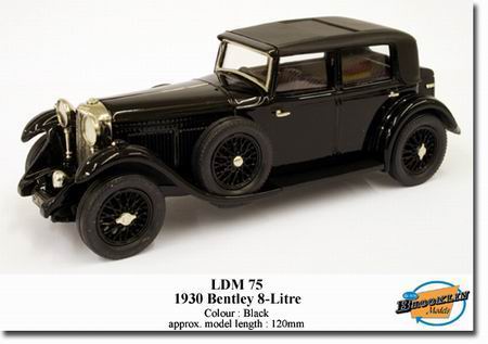 bentley 8 litre saloon black (coachwork by h.j.mulliner; w.o.bentley personal car) LDM75 Модель 1:43