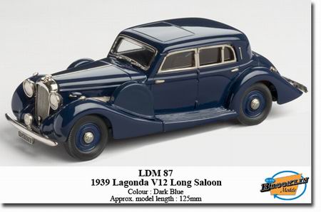 lagonda v12 long saloon - dark blue LDM87 Модель 1:43