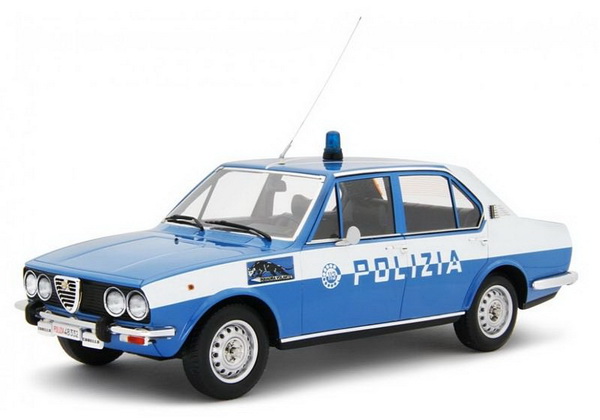 Модель 1:18 Alfa Romeo Alfetta 1.8 (Scudo Largo) 1975 Polizia Squadra Volante