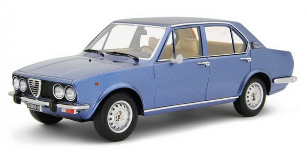 Alfa Romeo Alfetta 1.8 (Scudo Largo) 1975 (Metallic Blue) LM137D Модель 1:18