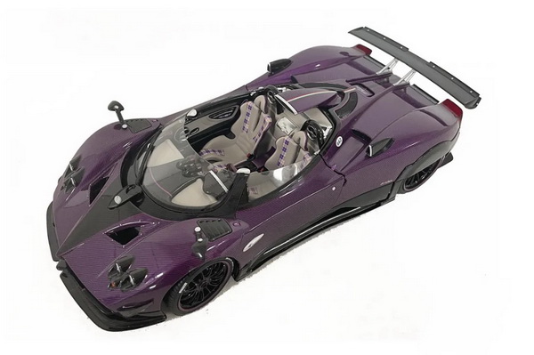 Модель 1:18 Pagani Zonda Hp Barchetta 2018 - Carbon Fibre Purple