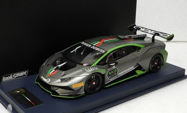 Lamborghini Huracan №10 Super Trofeo EVO - matt grey/green LS18-018B Модель 1:18