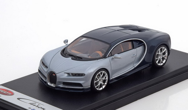 Модель 1:43 Bugatti Chiron Le Patron - turquoise carbon/liquid silver