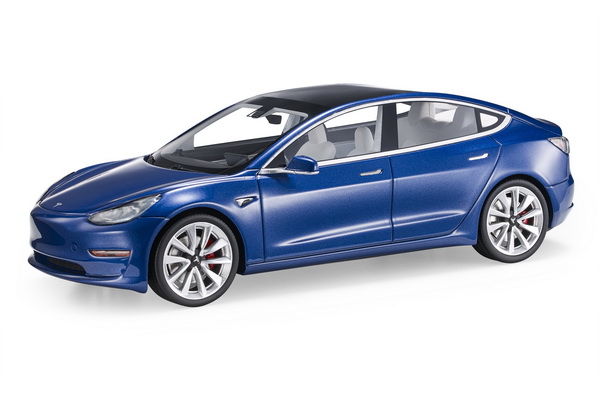 Tesla Model 3 - 2017 - Blue met. LS074B Модель 1:18
