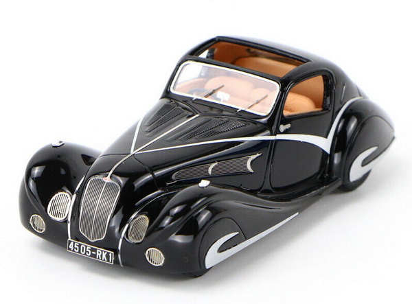 delahaye 135 competition coupe figoni & falaschi ch.№46576 - black LUX019 Модель 1:43