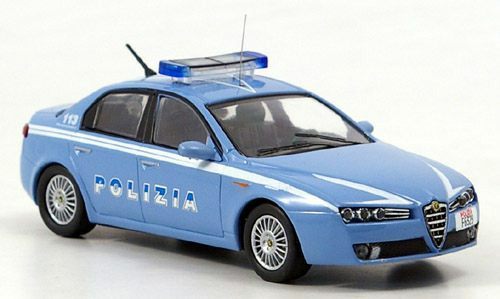 alfa romeo 159 «polizia» - blue/white (b-quality) 147810 Модель 1:43