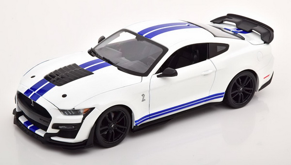 ford shelby mustang gt500 - white/blue 31452W Модель 1:18