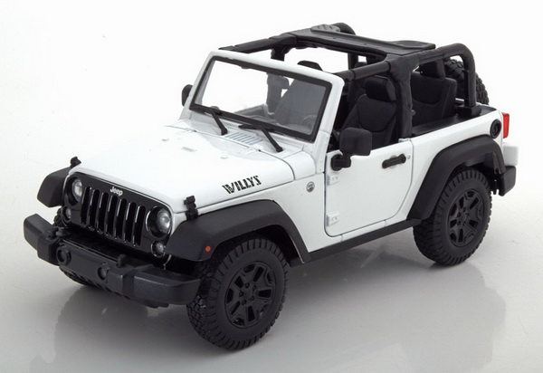 Модель 1:18 Jeep Wrangler Open 2014 - white/black