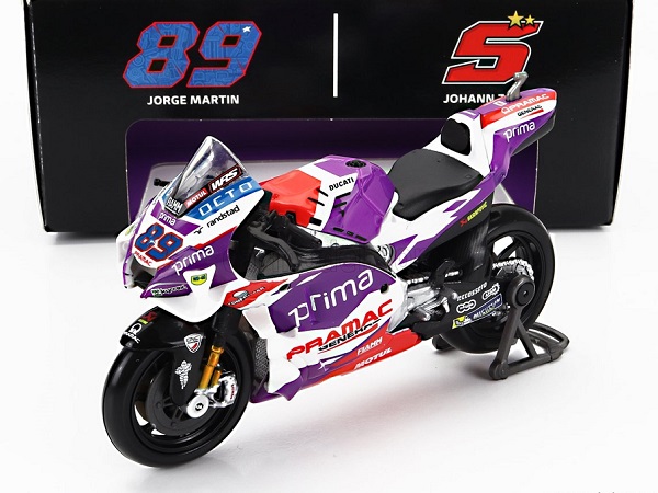 ducati desmosedici gp22 team pramac racing №89 motogp season (2022) jorge martin, white purple 36390-MAR Модель 1:18