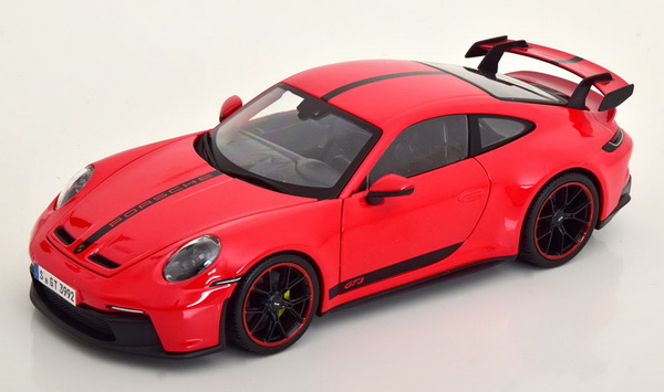 Модель 1:18 Porsche 911 (992) GT3 - red/black