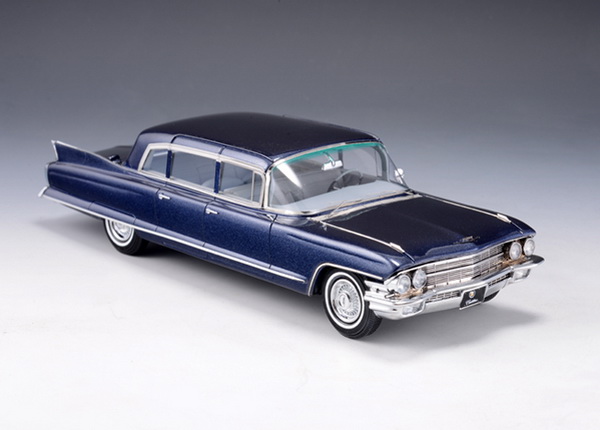 cadillac fleetwood 75 limousine 1962 blue metallic GLM121602 Модель 1:43