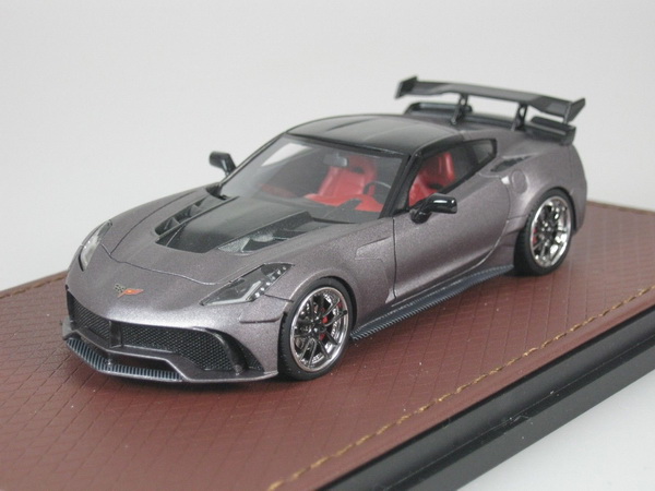 Модель 1:43 Chevrolet Corvette Widebody DarwinPro BlackSails - matt grey/black