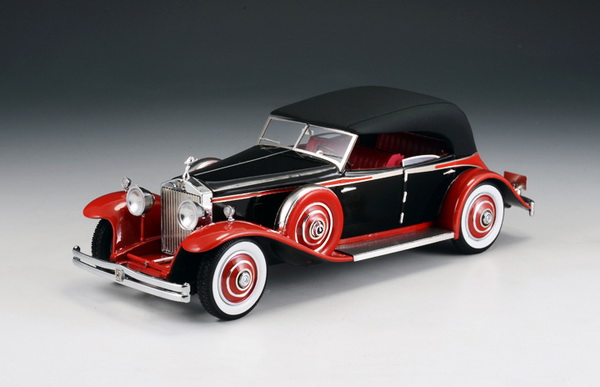 rolls royce phantom ii brewster newmarket permanent sport sedan (закрытый) 1932 black/red GLM215302 Модель 1 43