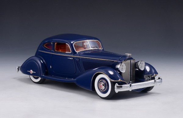 packard twelve 1107 lebaron aero coupe 1934 blue GLM43107201 Модель 1:43