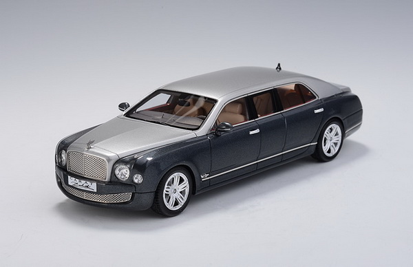 Модель 1:43 Bentley Mulsanne Carat by Duchatelet Limousine 2012 Dark Grey/Silver