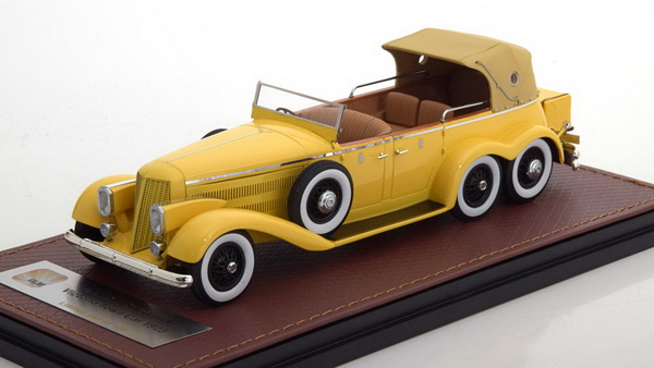 Модель 1:43 Hispano-Suiza H6A Victoria Town Car Cabriolet (закрытый) - yellow (L.E.199pcs)