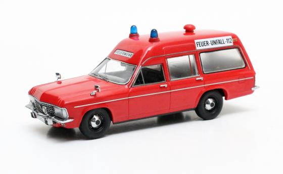 Модель 1:43 Opel Admiral B SWB Miesen Ambulance Feuerwehr (пожарная скорая помощь)