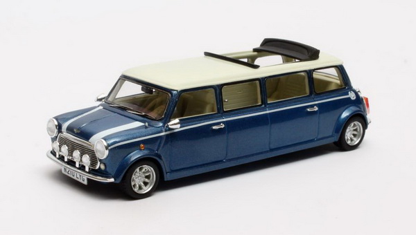 Модель 1:43 Mini Cooper Limousine - blue/white