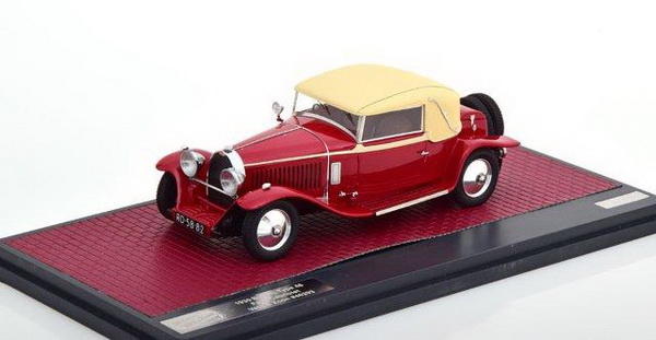 Модель 1:43 Bugatti T 46 Faux Cabrio by Veth & Zoon (закрытый) - red/beige