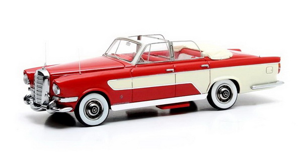 mercedes-benz ghia 300c allungata cabriolet 1956 red/beige MX41302-021 Модель 1 43