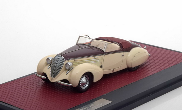 steyr 220 gleaser sport cabriolet 1938 beige/maroon MX41806-011 Модель 1:43