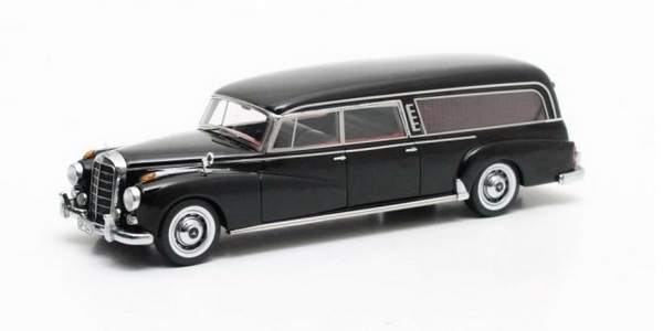 mercedes-benz pollmann 300 d hearse (катафалк) - black MX51302-031 Модель 1:43