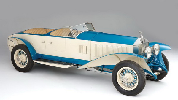 Модель 1:18 Rolls-Royce New Phantom Barker Tourer Ch.№10EX - blue/white