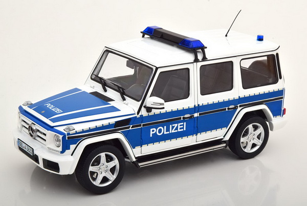 Модель 1:18 Mercedes-Benz G-class (W463) «Polizei» - white/blue (L.E.500pcs)