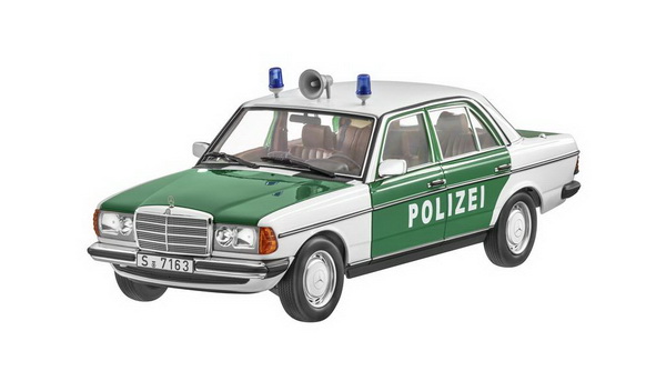 Mercedes-Benz 200 (W123) "Polizei" - white/green B66040676 Модель 1:18
