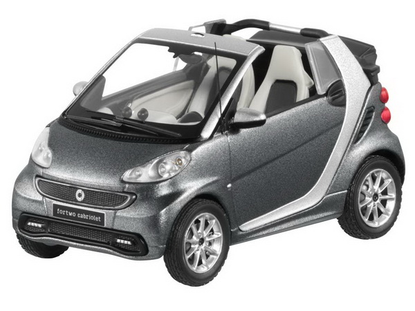 Модель 1:43 Smart ForTwo Cabrio - grey/silver