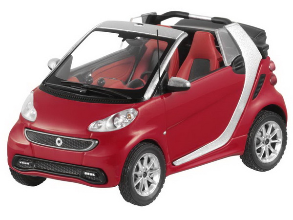 smart fortwo cabrio - red/silver B66960171 Модель 1:43