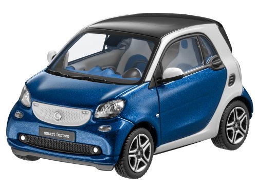 Модель 1:43 Smart ForTwo Coupe (C453) - blue/silver