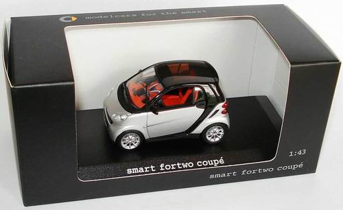 Модель 1:43 Smart ForTwo II Coupe (C451) - silver