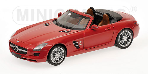 Модель 1:18 Mercedes-Benz SLS-class - AMG Roadster - red met