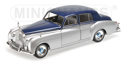 Модель 1:18 Rolls-Royce Silver Cloud II - silver/blue