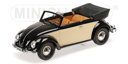Модель 1:18 Volkswagen 1200 Cabrio - black/cream