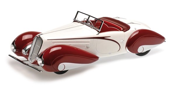 Модель 1:18 Delahaye 135M Cabrio - WHITE RED