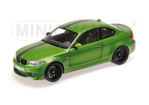 Модель 1:18 BMW 1-series M Coupe - java green/black stripes