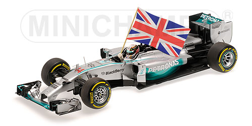 Модель 1:18 Mercedes-AMG Petronas F1 Team W05 №44 Winner Abu Dhabi GP W.FLAG (Lewis Hamilton)