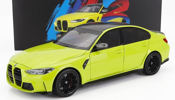 Модель 1:18 BMW M3 (2020), yellow-green black