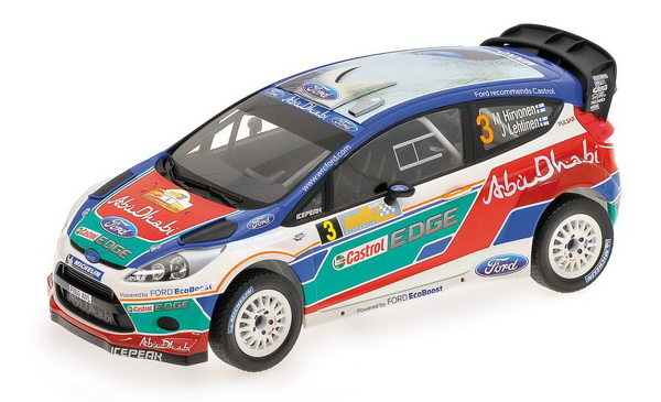 Модель 1:18 Ford Fiesta RS WRC №3 Ford Abu Dhabi Winner Rally Australia (Mikko Hirvonen - Jere Lehtinen)