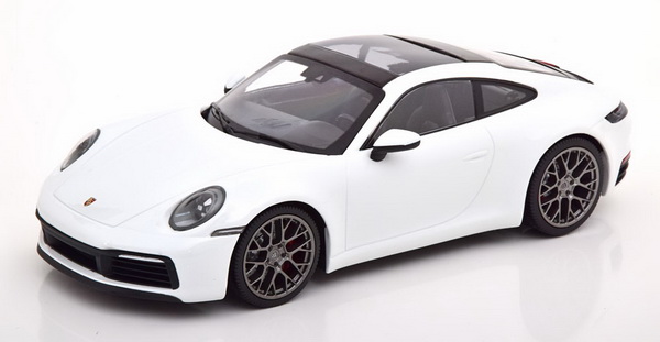 Модель 1:18 Porsche 911 (992) Carrera 4S 2019 - White